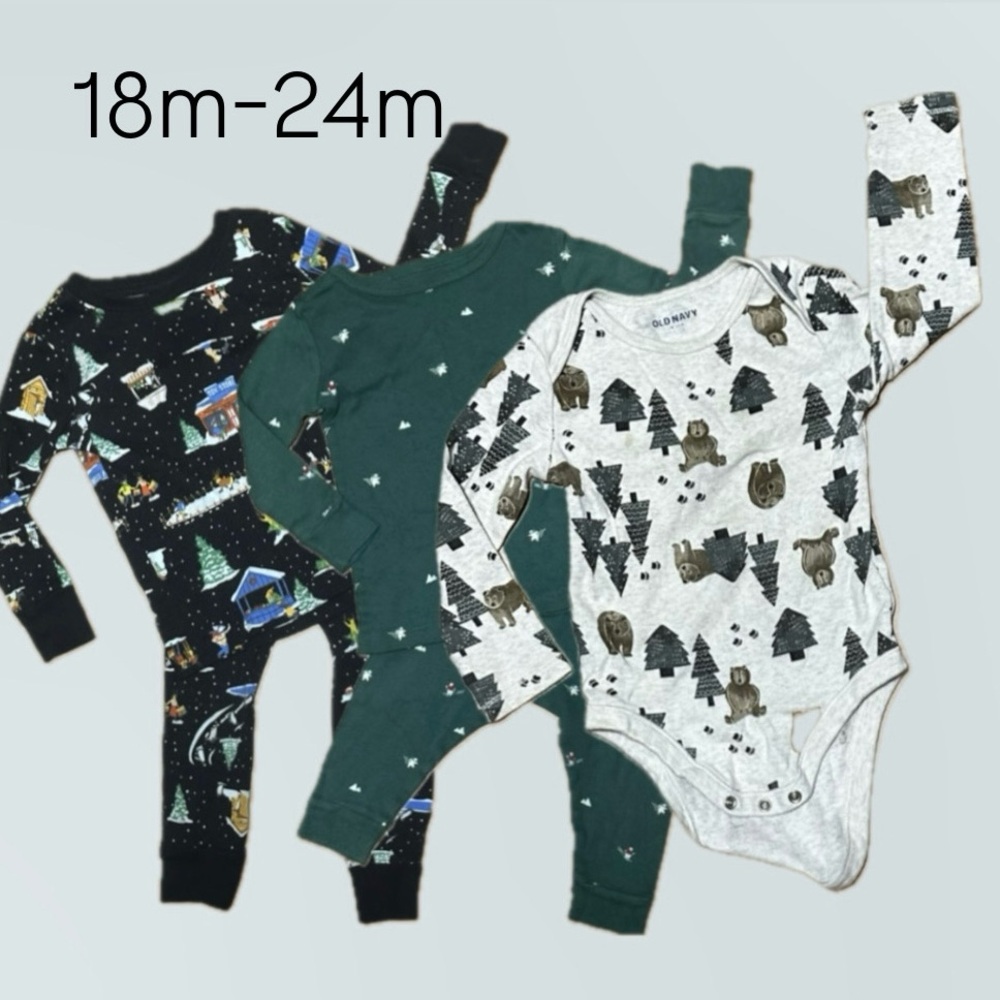 Toddler Christmas/Winter Pajama Lot (18m - 24m)